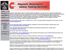 Tablet Screenshot of magneticresonancesafetytesting.com